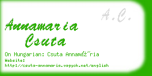 annamaria csuta business card